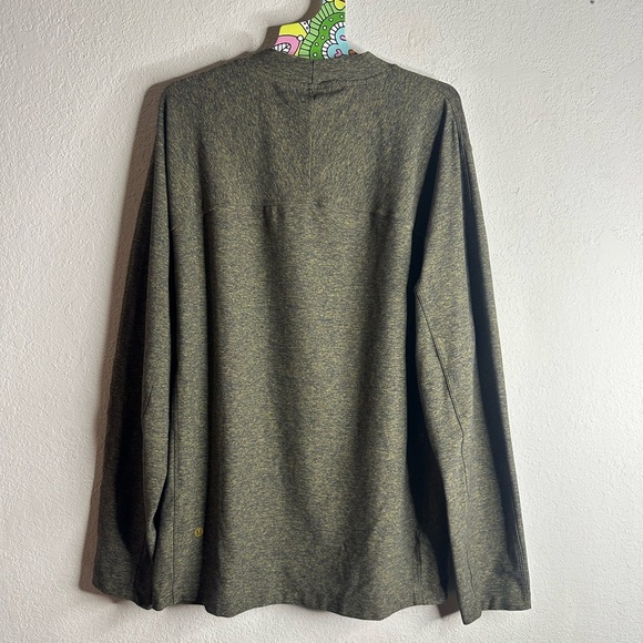 Sold Lululemon Rulu Mock Neck Long Sleeve Shirt Heathered Gold Spice size large - Picture 3 of 5